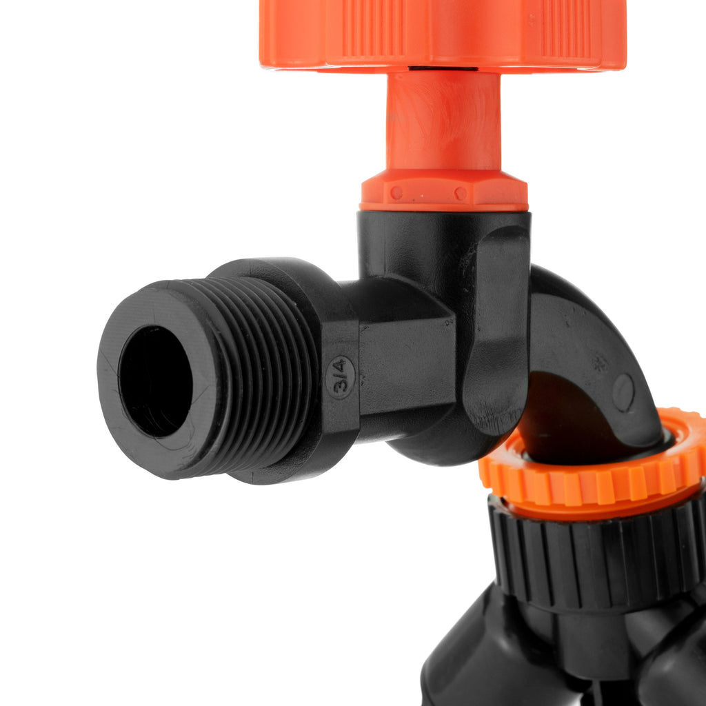 Water Butts Kit 3/4" PP Black Tap and Tap Splitter