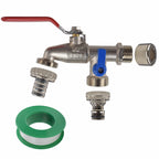 Double Lever Tap Kit with Barb/Quick Connect Outlet, 1/2" and 3/4" BSP Thread Inlet