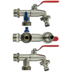 Wall Flange Kit 32mm MDPE + Double Lever Tap ¾” BSP