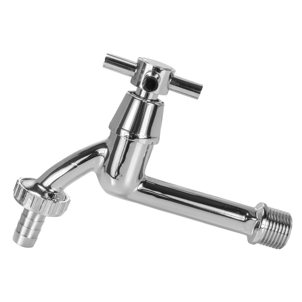 Water Butt Extension Kit 1/2" with Extended Brass Chrome Tap 1/2" Barb