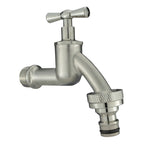 Wall Flange Kit 20mm MDPE + Bib Nickle Tap & Snap On
