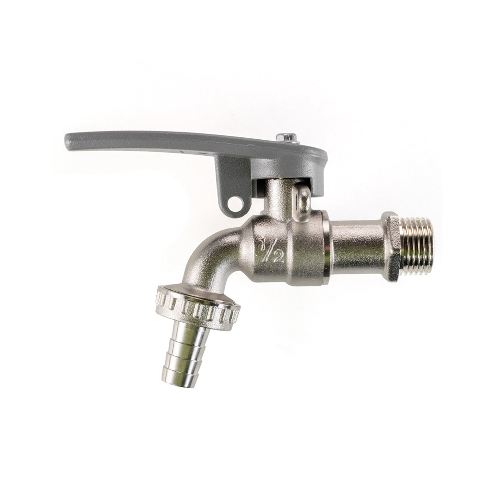 Water Butt Kit 1/2" with Lever Tap Hose Barb and Side Lock