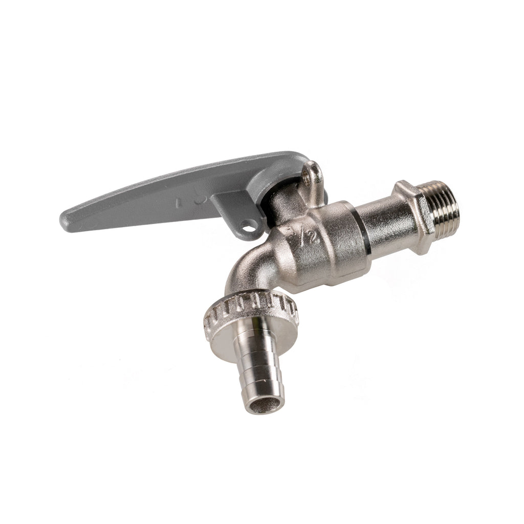 Wall Flange Kit 20mm MDPE - Lever Tap with Hose Barb and Side Lock