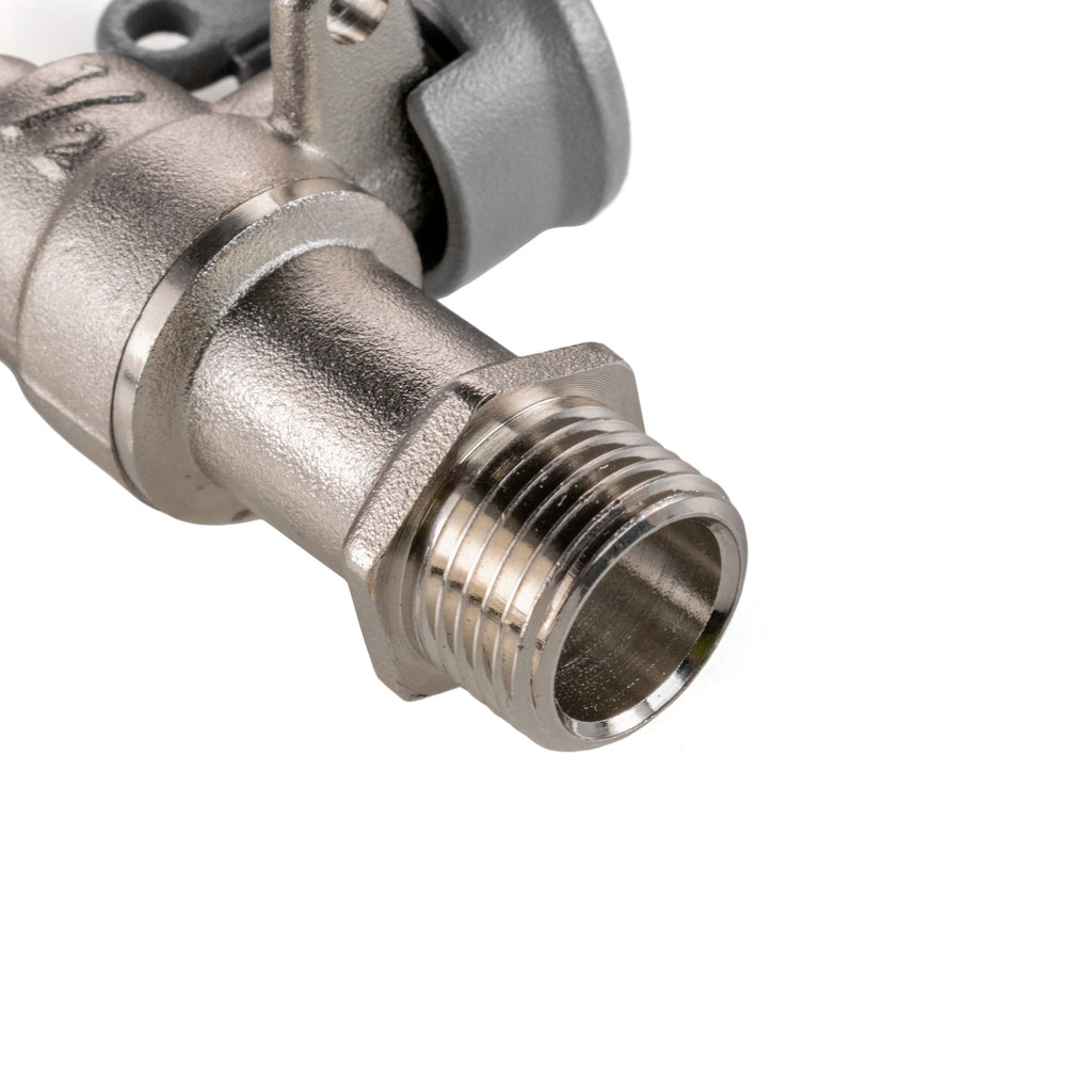 IBC 2" S60X6 - 1/2" BSP Extender Adaptor with Lever Tap with Hose Barb and Side Lock