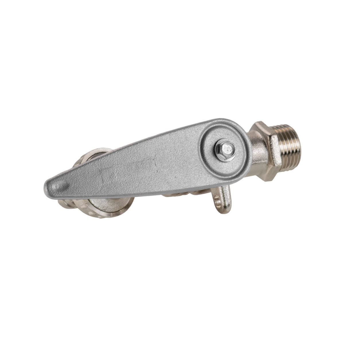 15mm Brass Wall Flange Kit with Lever Tap with Hose Barb and Side Lock