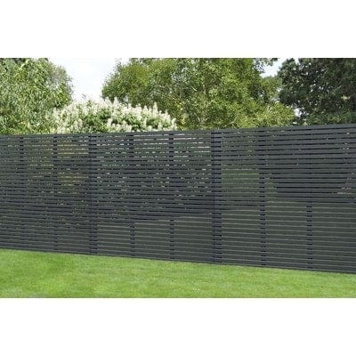 Forest 6ft x 6ft Contemporary Slatted Fence Panel - Anthracite Grey