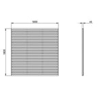 Forest 6ft x 6ft Contemporary Slatted Fence Panel - Anthracite Grey