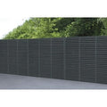 Forest 6ft x 6ft Contemporary Double Slatted Fence Panel - Anthracite Grey