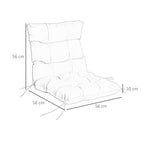 Garden Back Chair Cushion, Thick Patio Seat Cushion Pad with Backrest, Light Grey