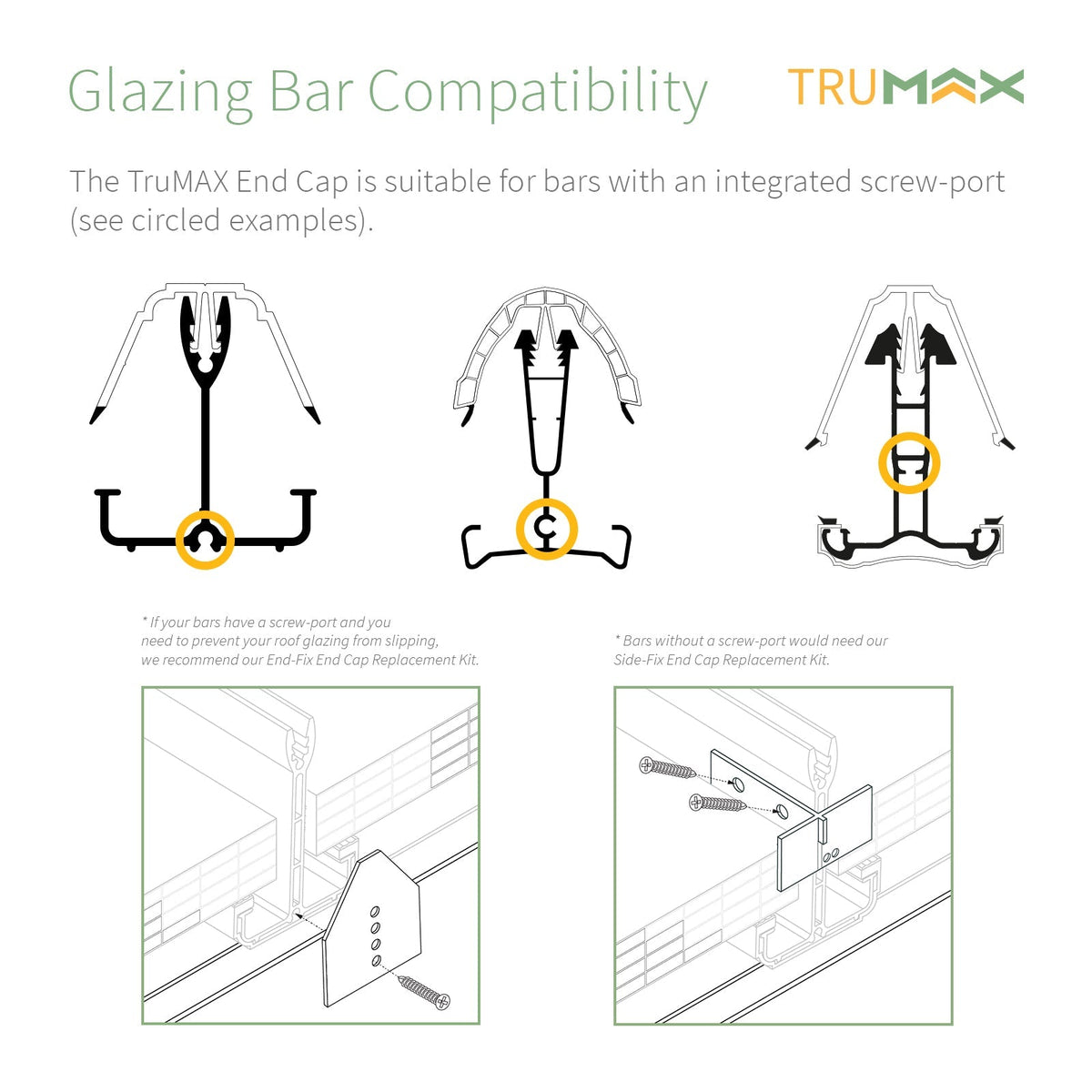 Side-Fix End Cap Replacement Kit