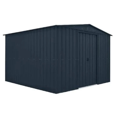 Globel Apex Metal Garden Shed - Grey - All Sizes