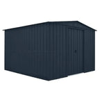 Globel Apex Metal Garden Shed - Grey - All Sizes