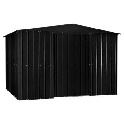 Globel Apex Metal Garden Shed - Anthracite Grey - All Sizes
