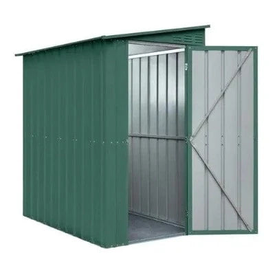 Globel Lean-To Metal Garden Shed - Green - All Sizes