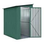 Globel Lean-To Metal Garden Shed - Green - All Sizes
