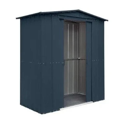 Globel Apex Metal Garden Shed - Grey - All Sizes - Store More Garden Buildings