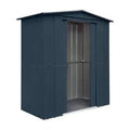 Globel Apex Metal Garden Shed - Grey - All Sizes - Store More Garden Buildings