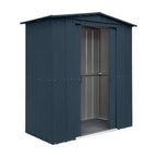 Globel Apex Metal Garden Shed - Grey - All Sizes - Store More Garden Buildings