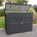 Globel 6ft x 3ft Metal Bin Store - Double Bin