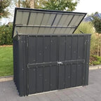 Globel 6ft x 3ft Metal Bin Store - Double Bin