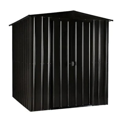Globel Apex Metal Garden Shed - Anthracite Grey - All Sizes
