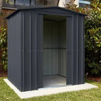 Globel Apex Metal Garden Shed - Anthracite Grey - All sizes - Store More Garden Buildings