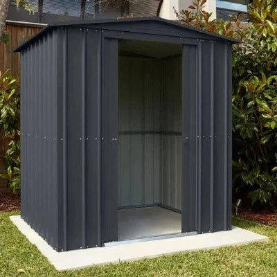 Globel Apex Metal Garden Shed - Anthracite Grey - All sizes - Store More Garden Buildings