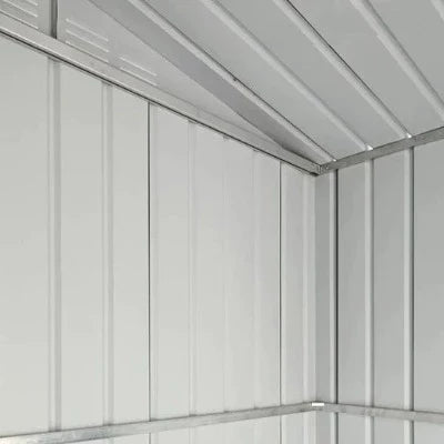 Globel Apex Metal Garden Shed - Grey - All Sizes