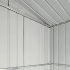 Globel Apex Metal Garden Shed - Grey - All Sizes