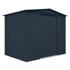 Globel Apex Metal Garden Shed - Grey - All Sizes