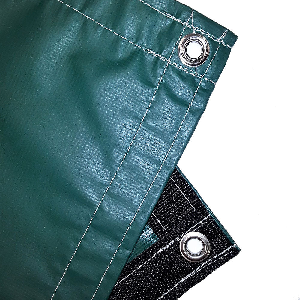18 oz Heavy Duty Green Coated Vinyl Fire Retardant Tarp by AtlasShield®
