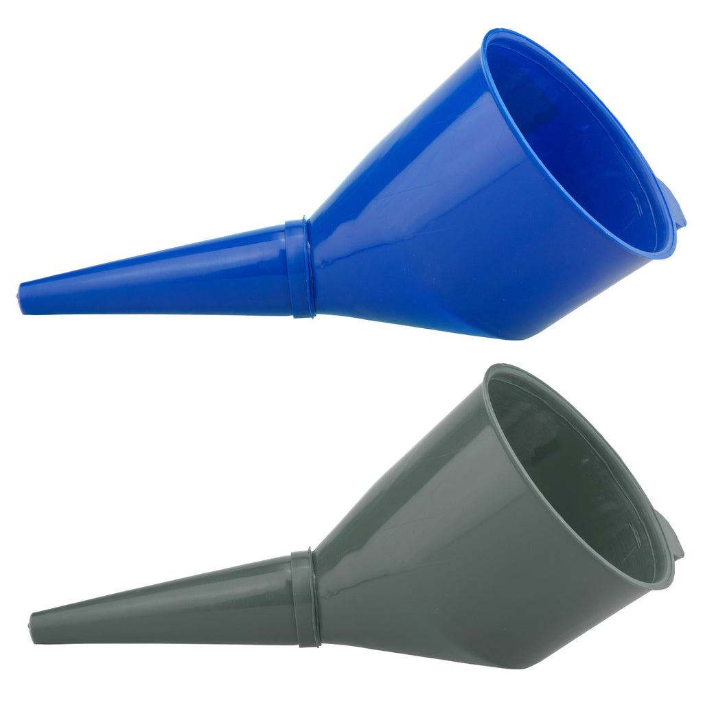 Angled Car Fuel Funnels with Filter (Grey & Blue)