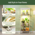 4 Tier Grow Light Garden with Storage