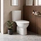 Oasis Rimless Close Coupled Toilet With Cistern & Soft Close Seat - White