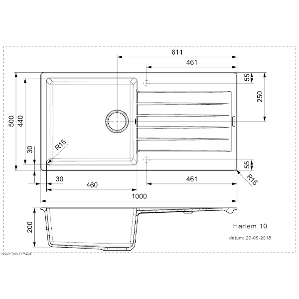 Harlem 1 Bowl Granite Composite Kitchen Sink - All Colours