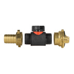 19mm Brass Barb with In-Line BSPM Valve and Geka Type Connector