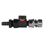 16mm Barbed Straight with BSPF-Quick Connect Valve & Hose Connector Zinc