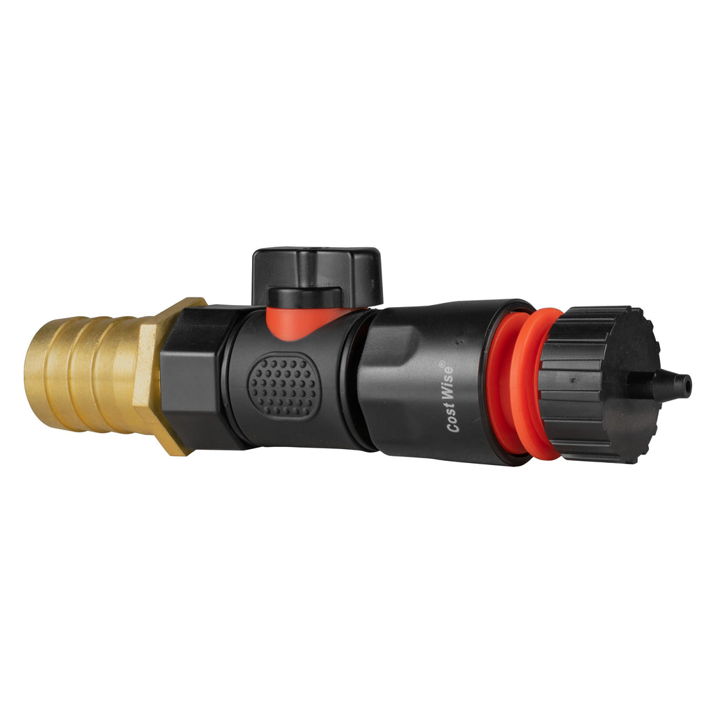 25mm Brass Barb with BSPF-Quick Connect Valve & Hose Connector 4mm Barb