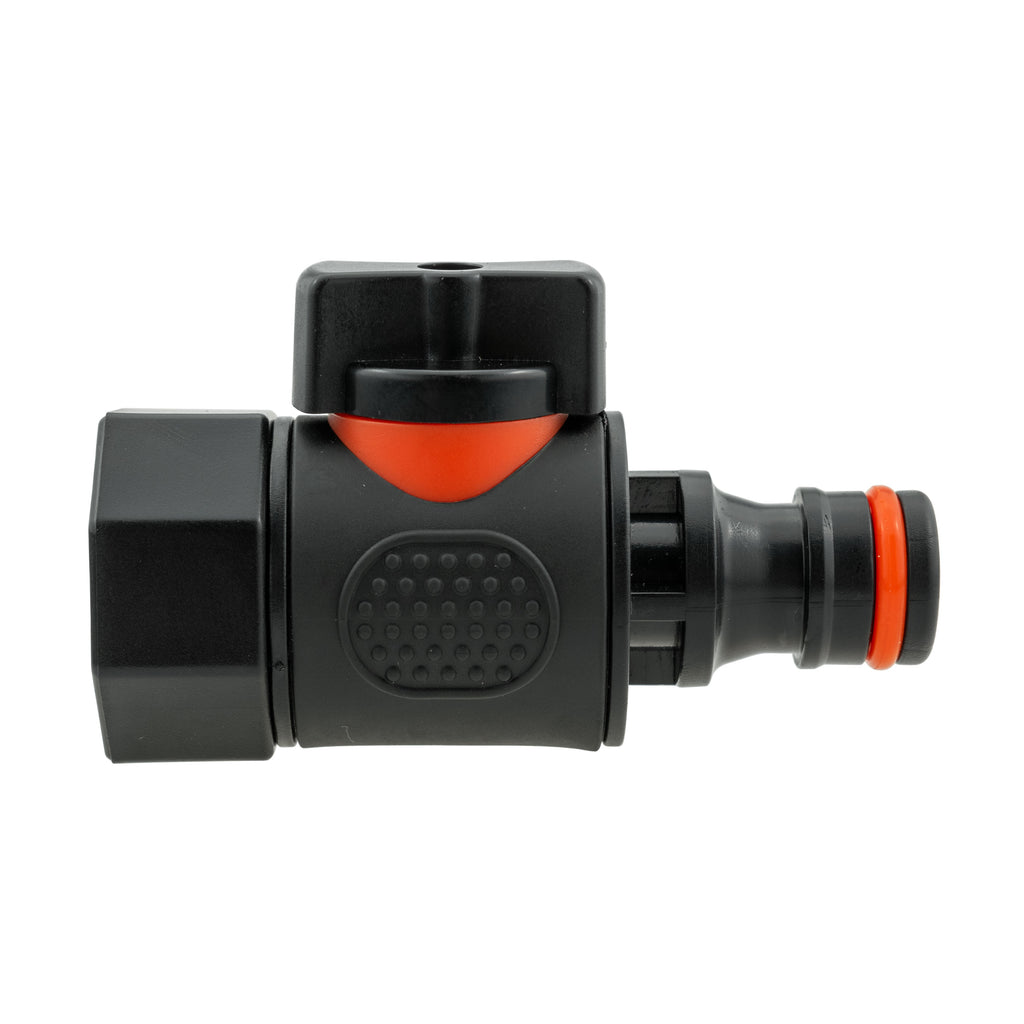 25mm Brass Barb with BSPF-Quick Connect Valve & Hose Connector Black Soft