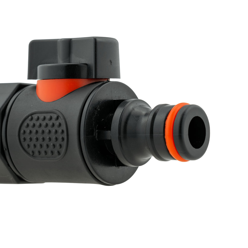16mm Barbed Straight with BSPF-Quick Connect Valve & Hose Connector Black Soft