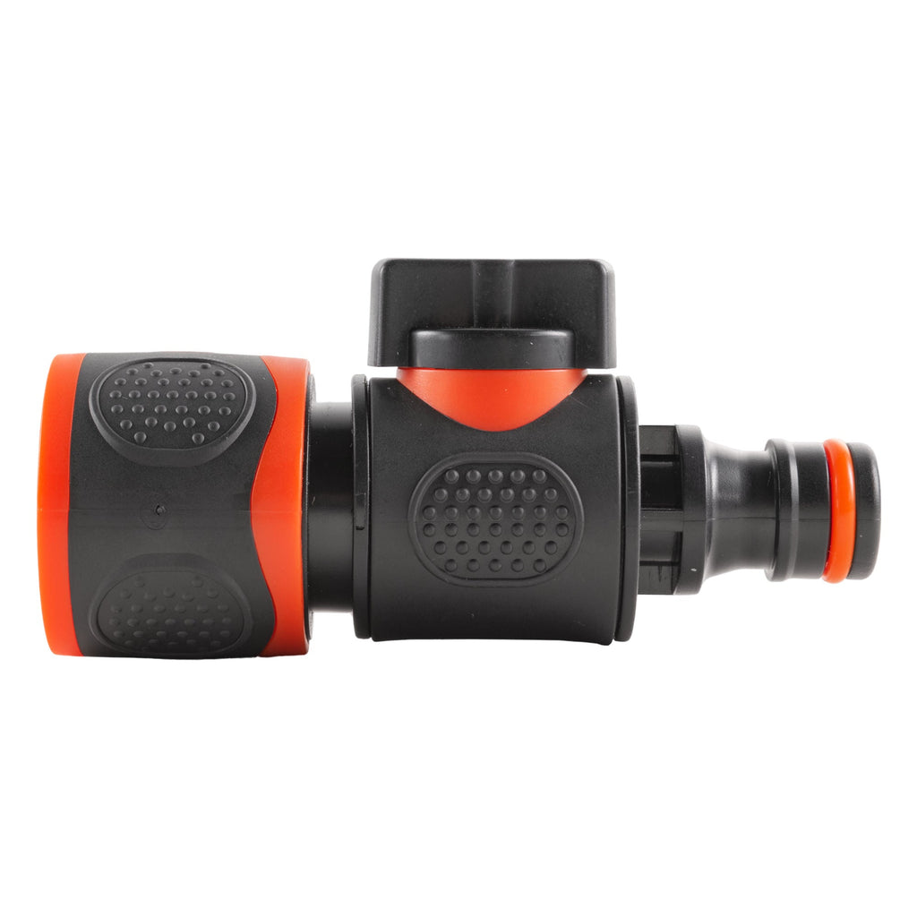 In Line Soft Touch Valve Snap-On Female To Male Black