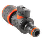 In Line Soft Touch Valve Snap-On Female To Male Black