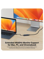 Targus HyperDrive Next 4 Port USB-C Hub for Mac PC Chromebook - 100W - Black
