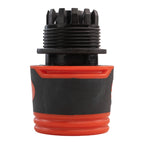 Water Butt Connector 3/4" BSP with BSPF-Quick Connect Valve & Hose Connector Black Soft