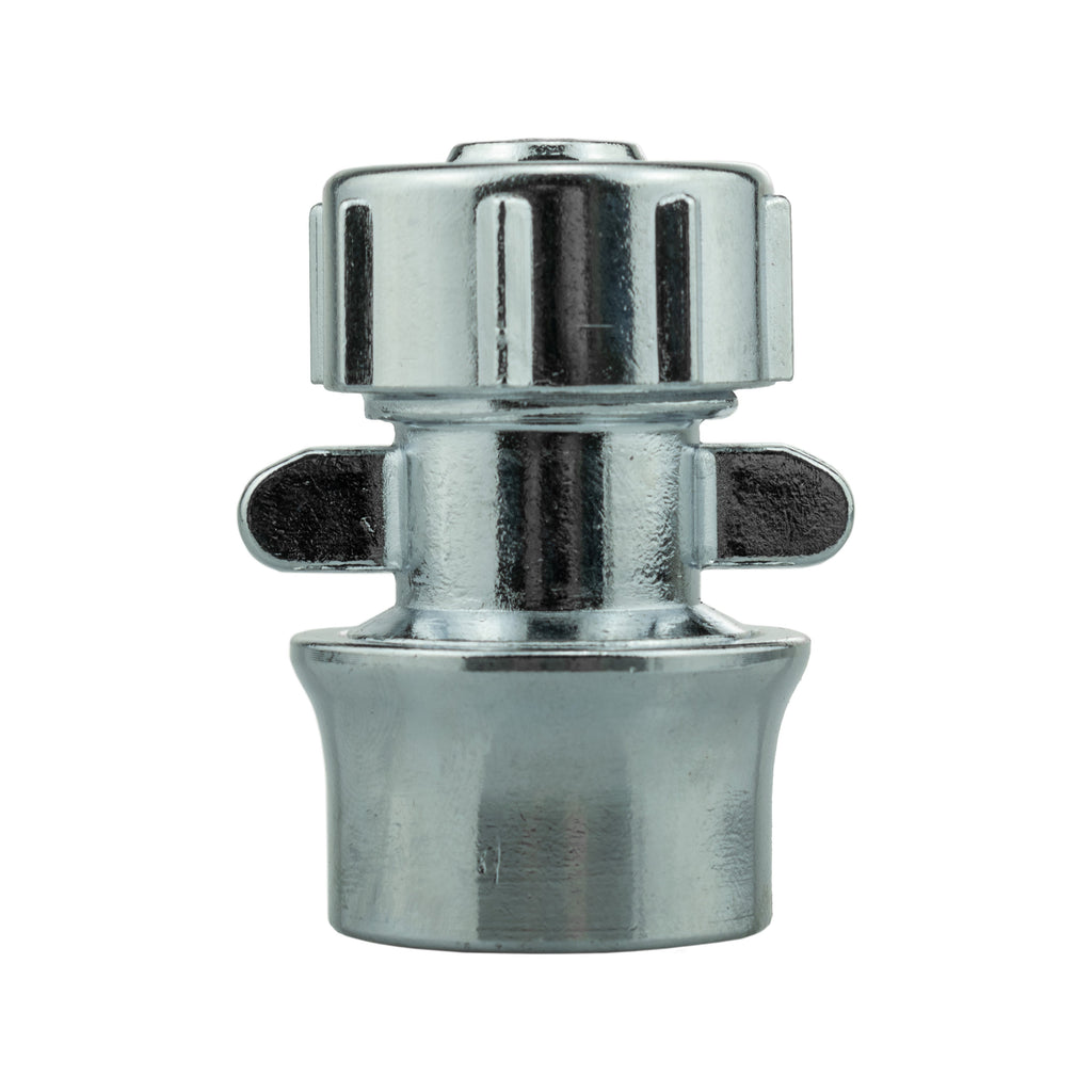 16mm Barbed Straight with BSPF-Quick Connect Valve & Hose Connector Zinc