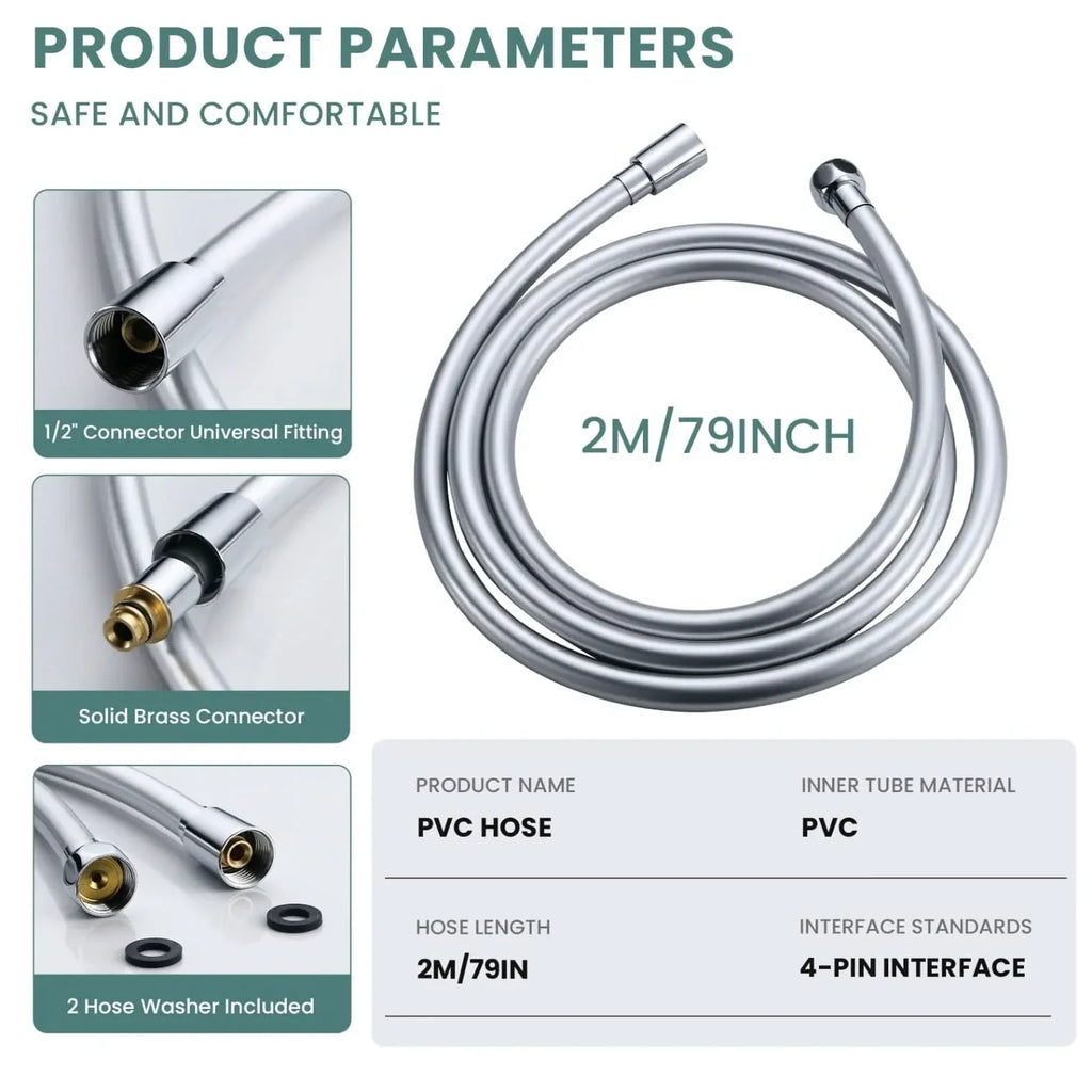 VeeBath Pro Flexible PVC Shower Hose