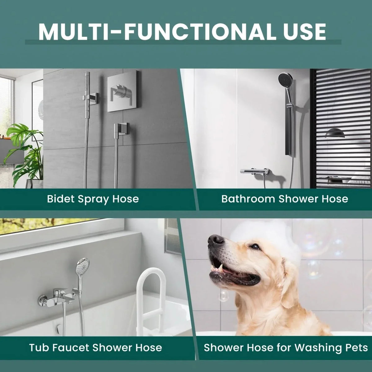 VeeBath Pro Flexible PVC Shower Hose