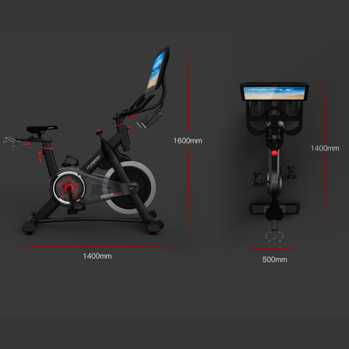 Harison Discover HR-B3620Track Commercial Exercise Bike with Smart Touch Screen