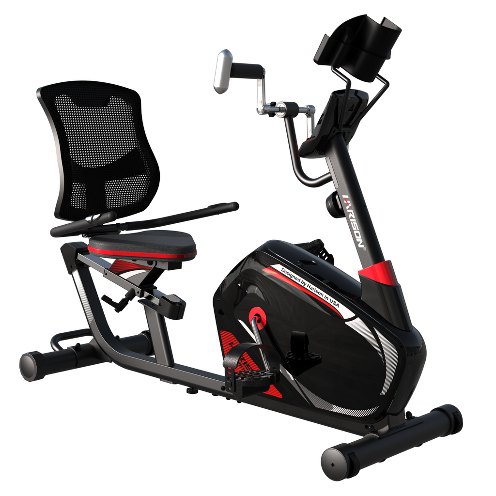 Harison Sharp Series HR-Recumbent Exercise Bike With Arm Exerciser