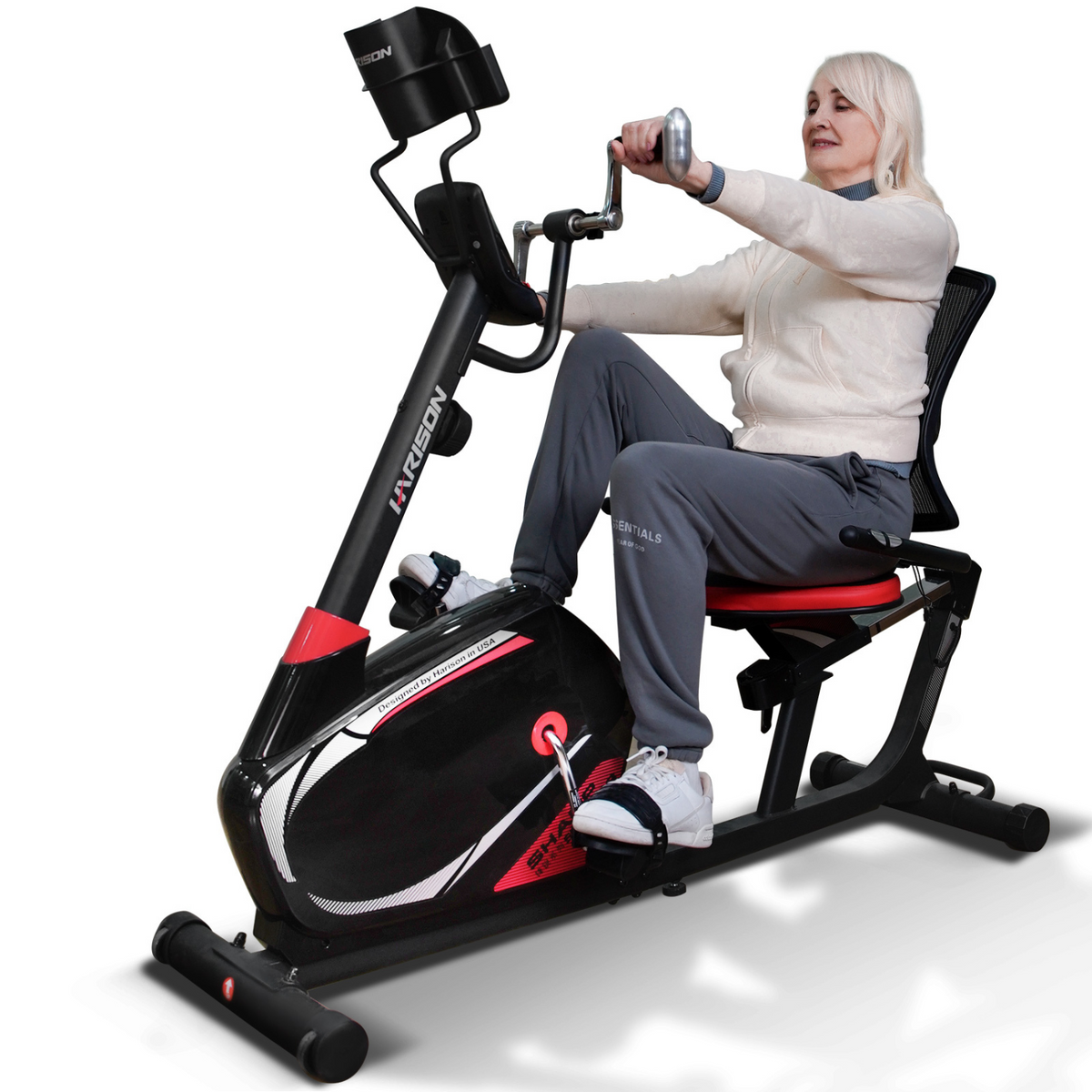 Harison Sharp Series HR-Recumbent Exercise Bike With Arm Exerciser